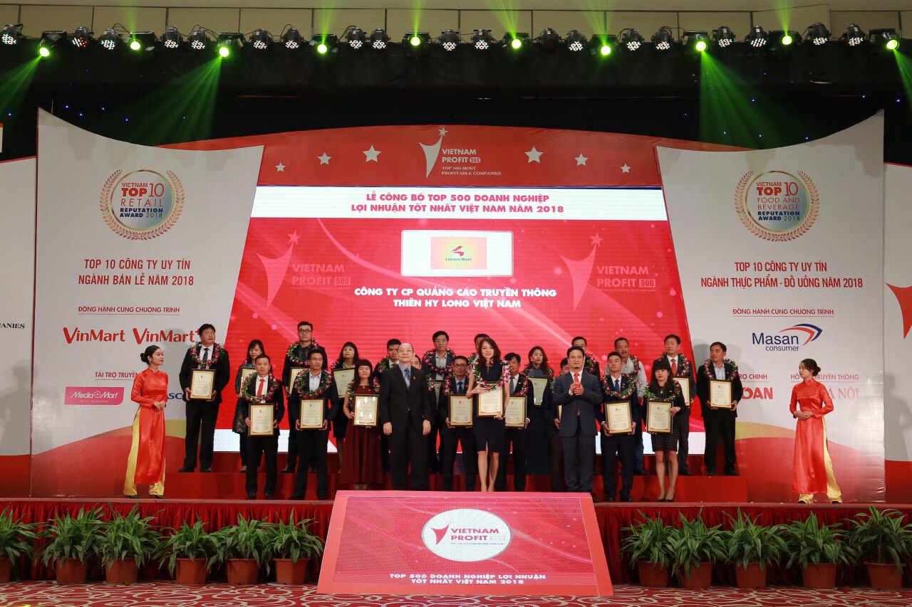 Chicilon Media lọt vào top 500 doanh nghiệp có lợi nhuận tốt nhất năm 2018
